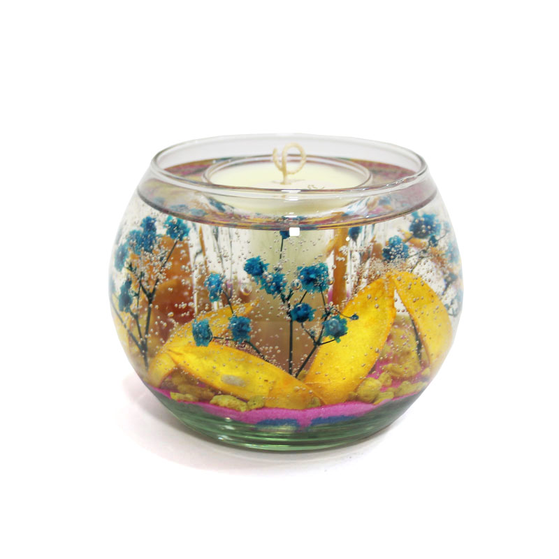 Pecera con gel floral