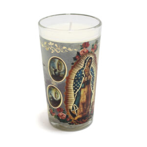 Envases aromáticos de oración con etiqueta de pan de oro - Virgen de Guadalupe