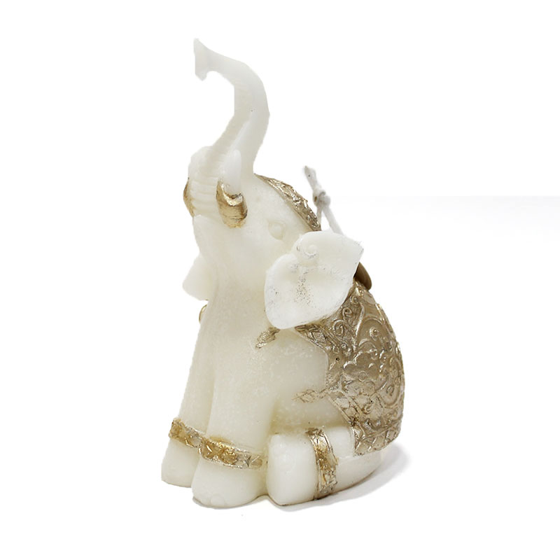 Elefante hindú sentado Blanco